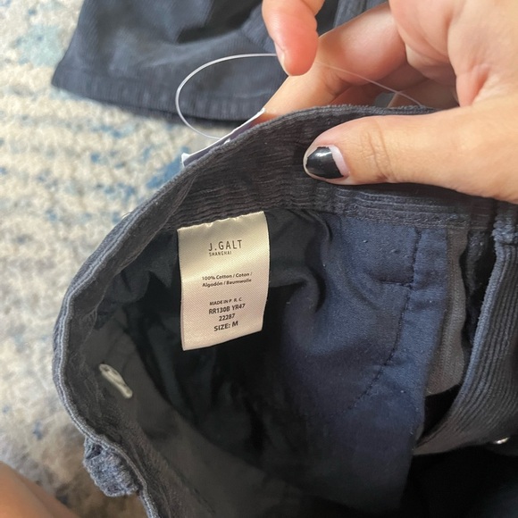 NWT John Galt Navy Corduroy Straight Leg Pants MEDIUM - Picture 5 of 6